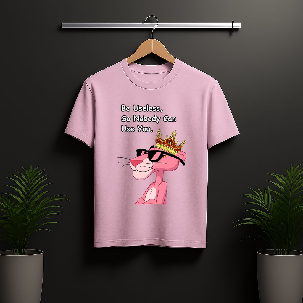 Pink Panther Be Useless Unisex Oversized Standard T-Shirt
